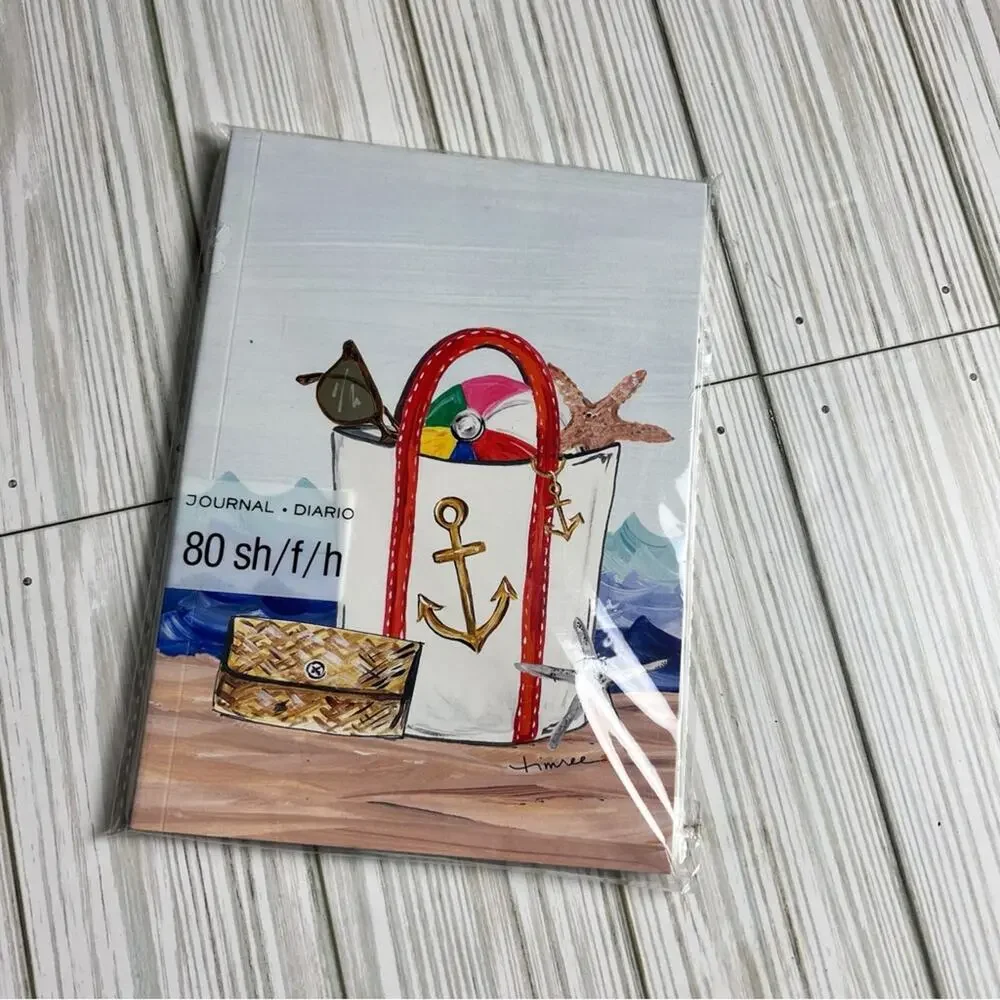 nautical Beach Theme Anchor Sail Message Writing Notebook 80 Sheets New